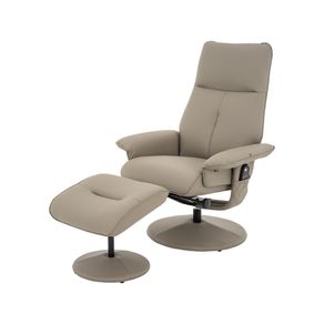 19 Poltrona Massagem Reclinavel Nebraska Rivatti PU Fendi com Controle e Apoio para Pes